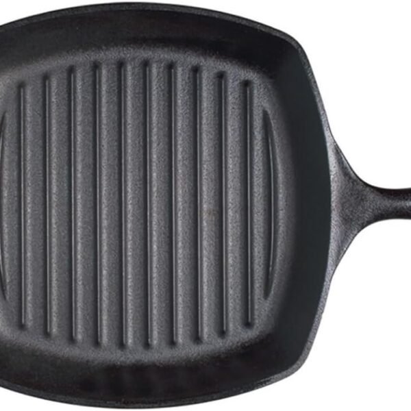 Square cast iron grill pan