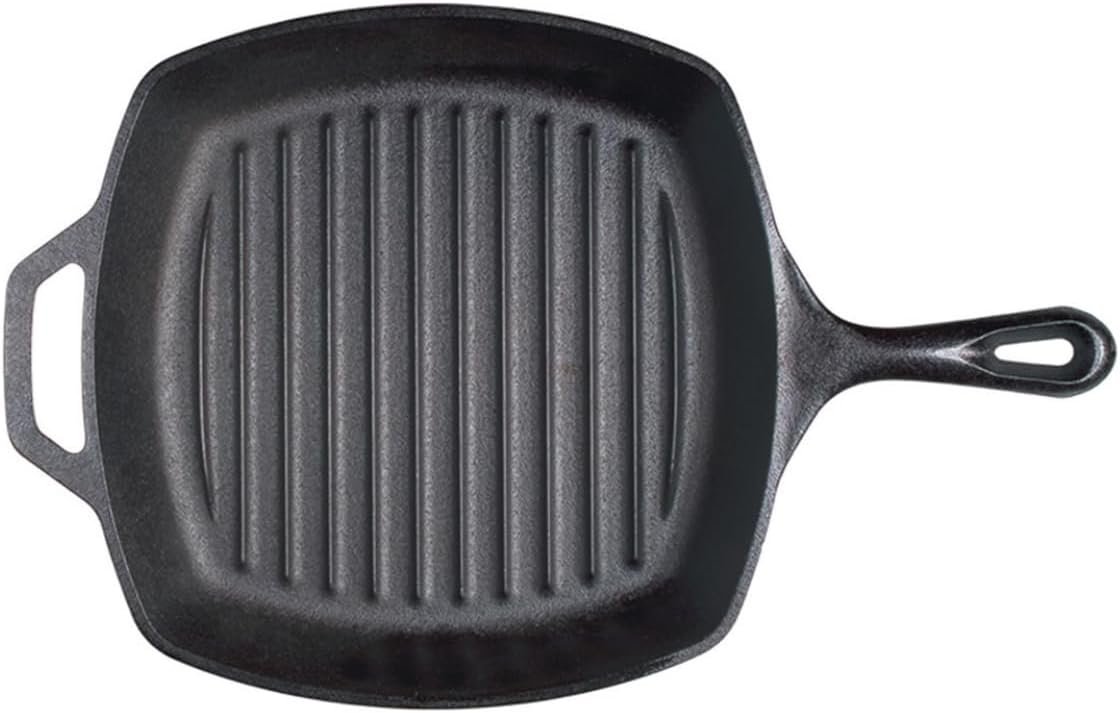 Square cast iron grill pan