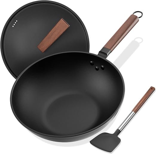 Deep Ceramic Saute Pan with Comfortable Handle