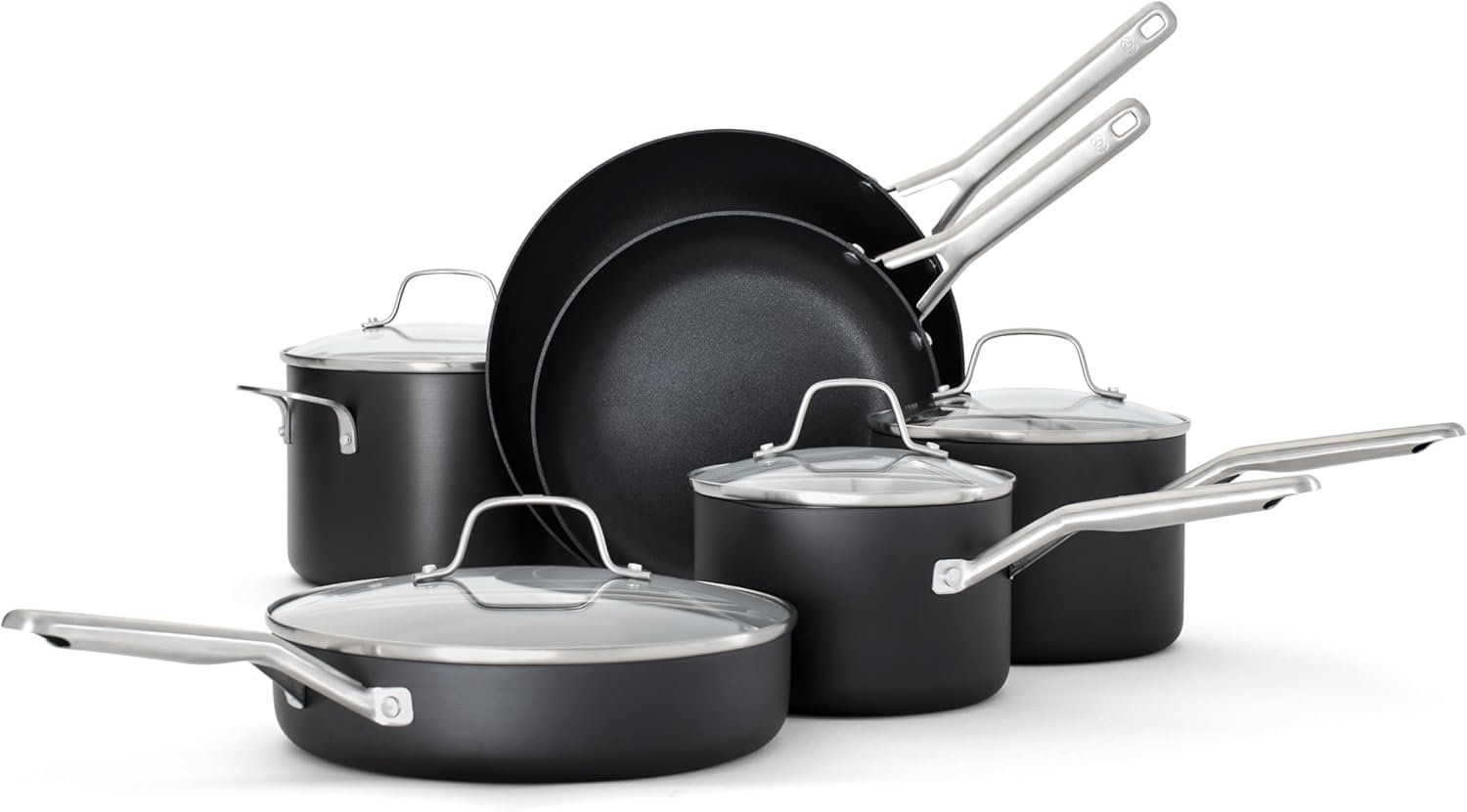 10 piece hard anodized non stick cookware set