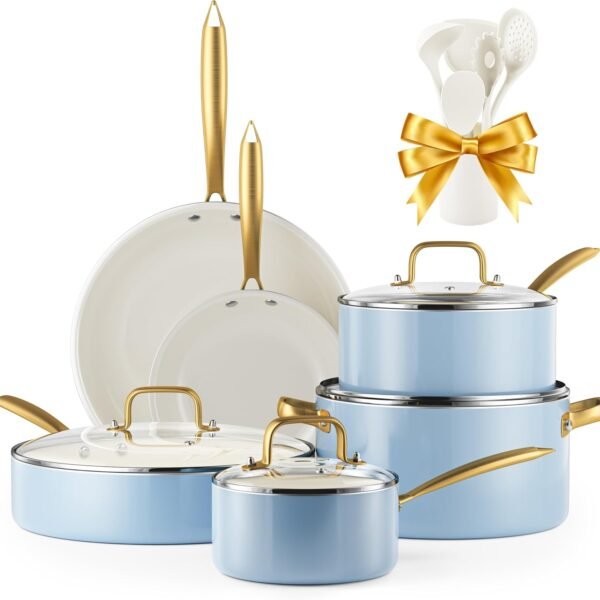 16 Piece Ceramic Cookware Set