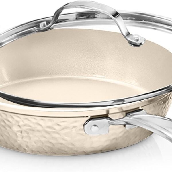 Hammered finish non stick frying pan