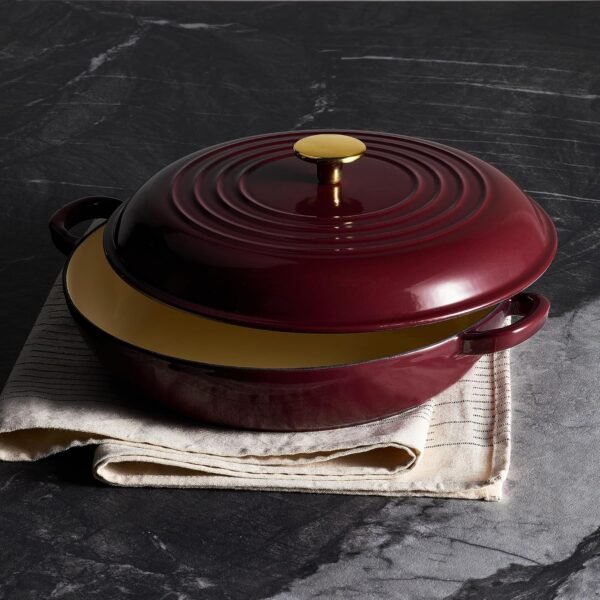 Fig Colored Enameled Cast Iron Braiser