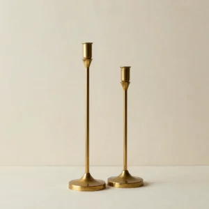 Cast Brass Taper Candleholders