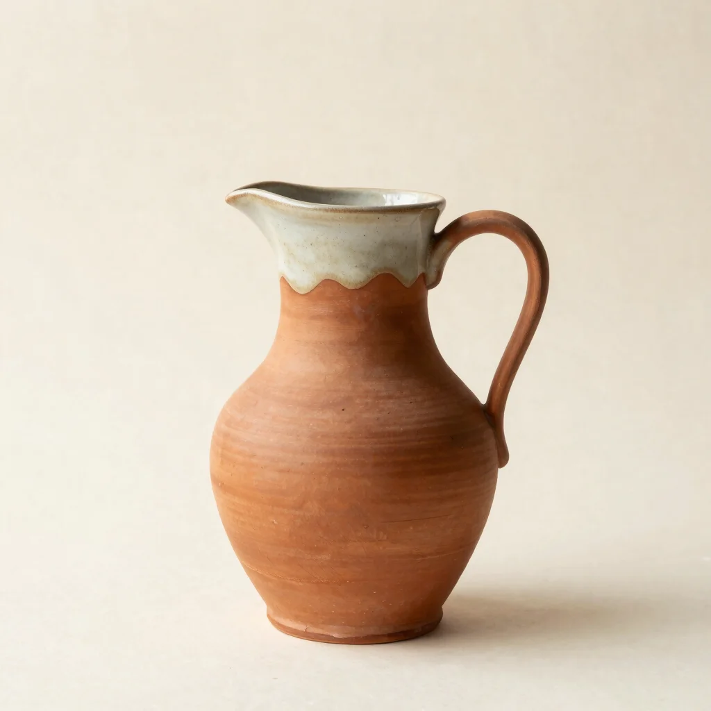 Terracotta Sculptural Pitcher